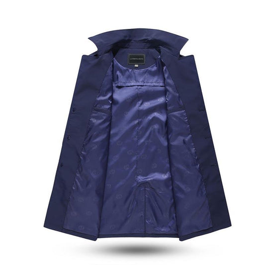 Windbreaker Men's Autumn and Winter Mid-length Woolen Coat Plus Size