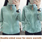 Ladies Double-sided Polar Fleece Jacket Fashion Winter Plus Velvet Thickening Warmth Short Stand-up Collar Outdoor Jacket Suitable for Women