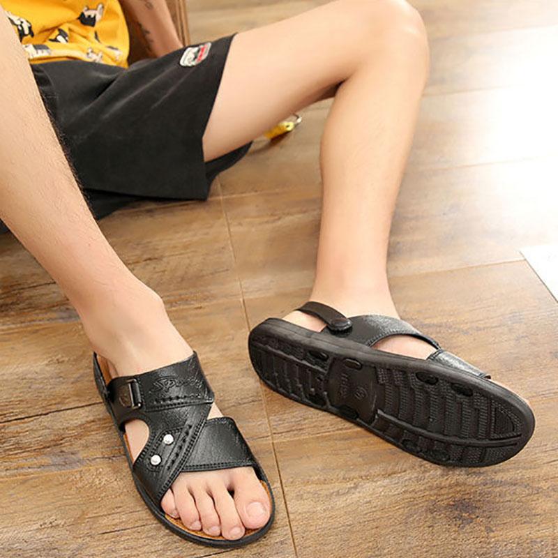 Sandals Men's Summer Shoes Youth Beach Shoes Dual-use Middle-aged Waterproof Men's Sandals and Slippers