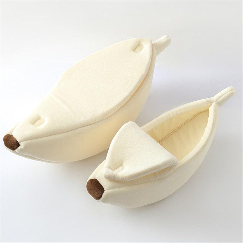 Funny Banana Cat Bed House Cute Cozy Cat Mat Beds Warm Durable Portable Pet Basket Kennel Dog Cushion Cat Supplies