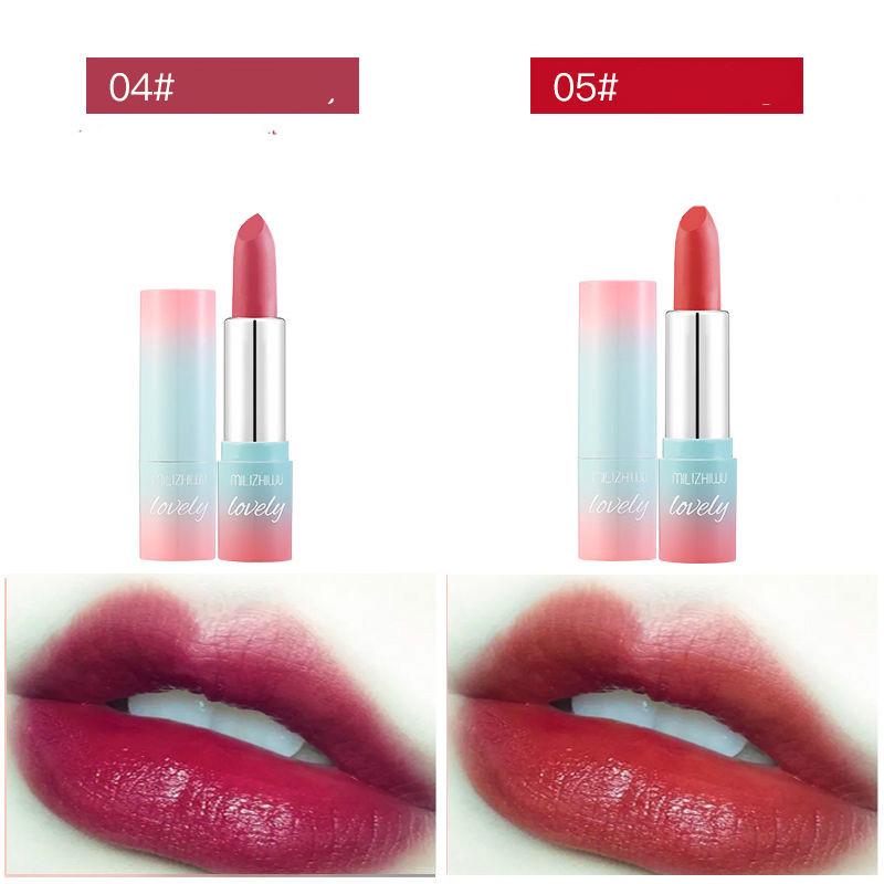 Little fairy lipstick set lasting moisturizing lip balm Do not fade red bean color net red