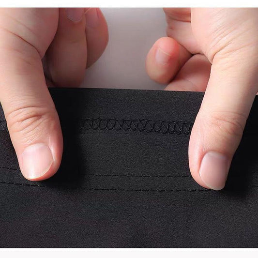 Men's Summer Sports Pants Thin Section Loose Running Ninth Trousers Casual Pants Large Size Stretch Quick Drying