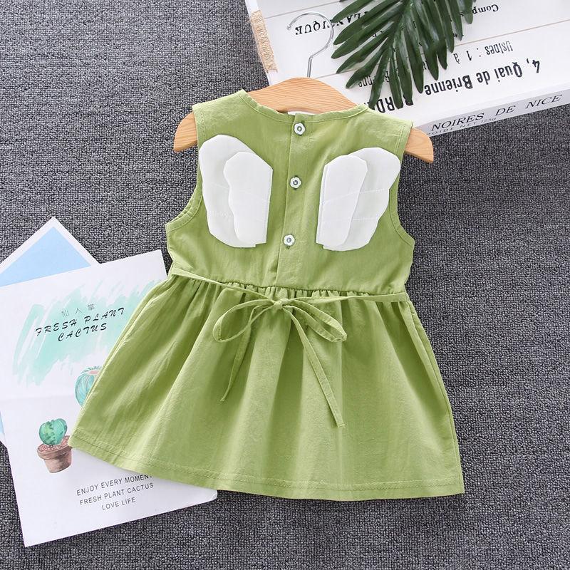 Girls' Cotton Skirt Summer Girls' Princess Skirt Children's Sleeveless Dress Baby Summer 1-4 Years Old