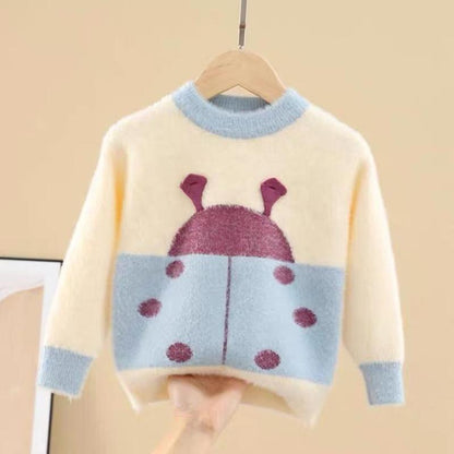 Girls Sweater Autumn and Winter Children's Knit Sweater 1-5 Years Old Baby Girl Knitwear pullover Sweater