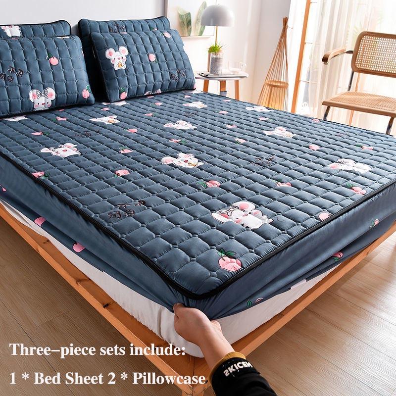 Bedspiery Cotton Breathable Thickening Three-piece Suit Dream Protection Cover Dust Cover All-inclusive Sheets 1.8 Meters 2 Meter Bedding Suit