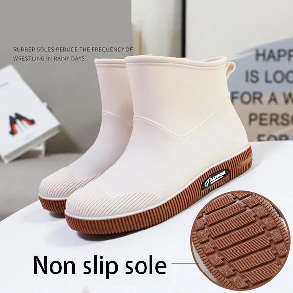 Women Rain Boots Shoes Low Top Non-Slip Daily All-Match Waterproof Casual Boots Outdoor Working Solid Color Water Shoes