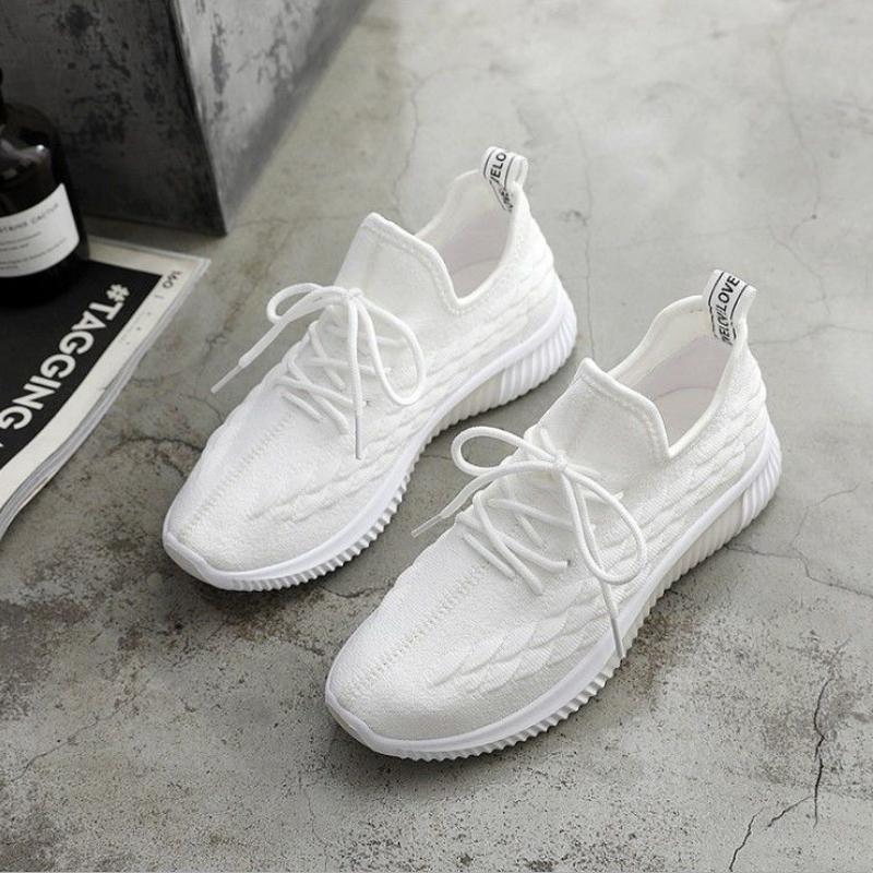 Spring All-match Casual Korean Style Flat Bottom Korean Style Women's Flat Heel Sports Shoes Breathable Running Shoes