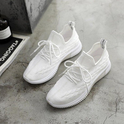 Spring All-match Casual Korean Style Flat Bottom Korean Style Women's Flat Heel Sports Shoes Breathable Running Shoes