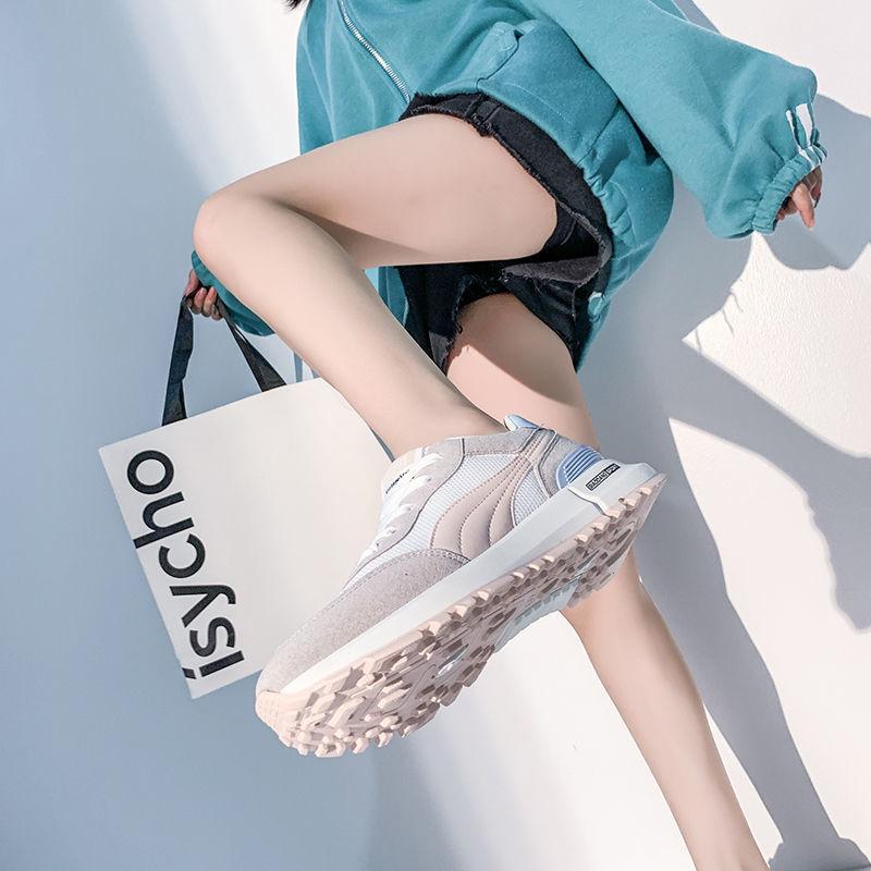Spring  Summer Mesh Forrest Shoes Female Students Korean Version  All-match Casual Sports Shoes Soft Bottom Breathable Lightweight Running Shoes