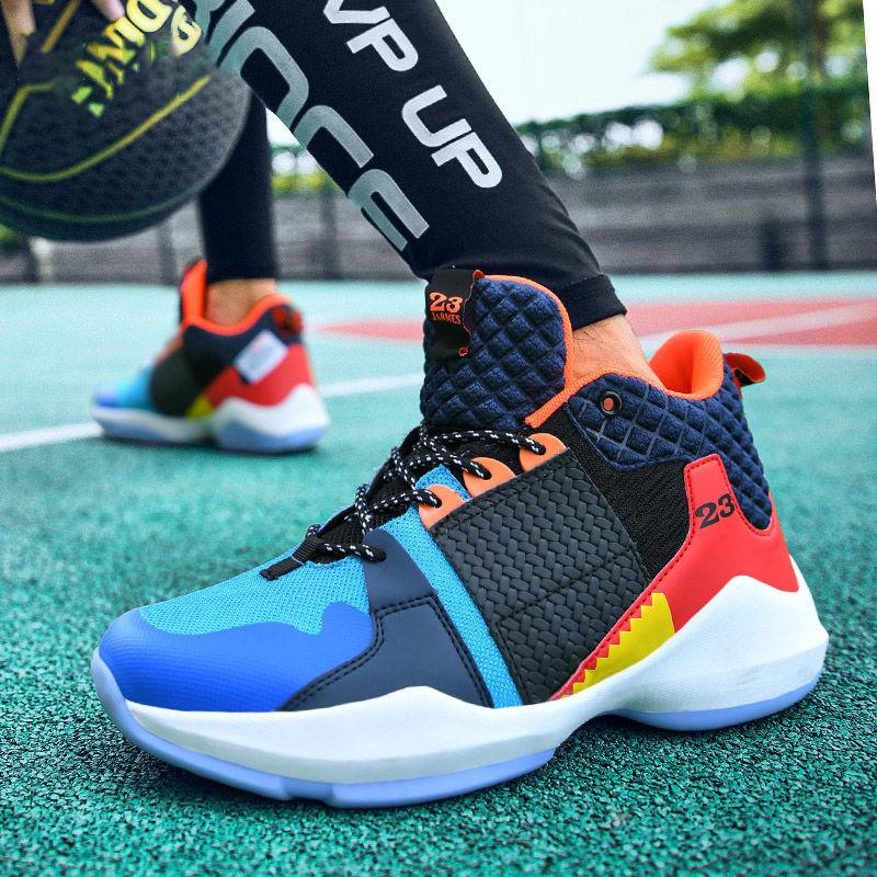 Men Professional High-top Basketball Shoes Men's Cushioning Light Basketball Sneakers Mesh Breathable Outdoor Sports Shoes