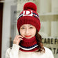 Winter Hat Fur PomPoms Ball Knitted Hats Scarf Set Women Beanie Hat Thick Skullies Female Cap