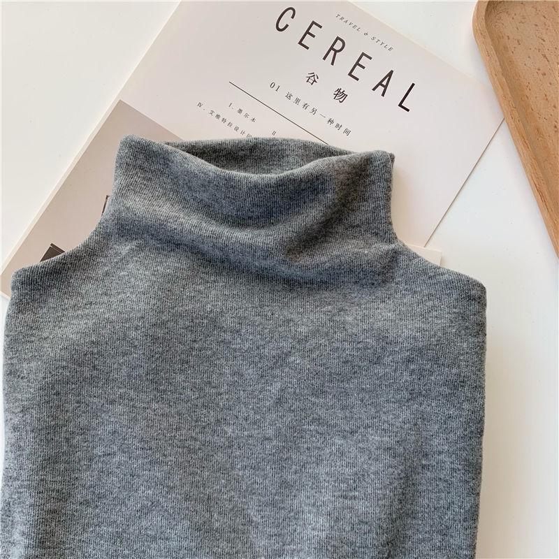 Brushed Plus Velvet Thick Warmth Half High Neck Bottoming Shirt Women's Autumn and Winter New Slim Solid Color Wild Long-sleeved Shirt