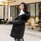 Solid Cotton Liner Parker Down Parkas New Long Hooded Winter Jacket Women Adjustable Waist Warm Fur Collar Coat