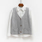 Spring and Autumn Loose Knit Cardigan Waistcoat V-neck Fashion Vest All-match Short Fashion Top