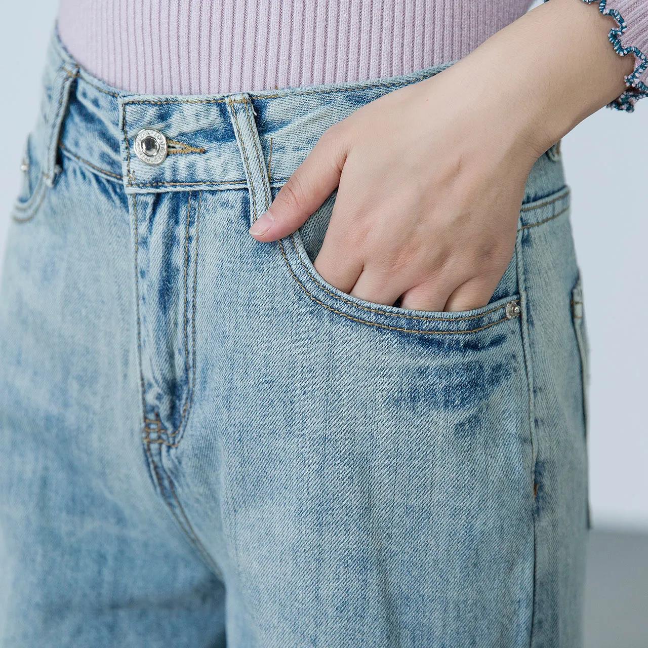 Large Size Embroidered Flared Pants Women's Spring and Autumn Thin Section High Waist Fashion Ethnic Style Loose and Thin Nine Points Wide Leg Jeans