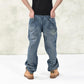 Baggy Jeans Men Plus Size Blue Casual Denim Pants Skateboard Hip Hop Jeans Trousers Oversized Loose Male Jeans Pants 40 42 44 46