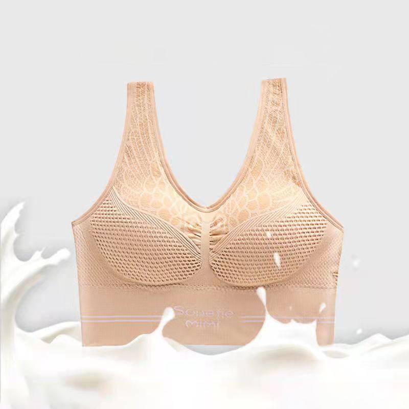 Women's Sports Underwear Gathered Without Steel Ring Vest Tube Top Bra Fitness Underwear Yoga Vest Top Beautiful Bare Breasts