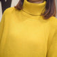 Pofulove Turtleneck Bottoming Shirt Women Winter Pullover Loose Sweater Thick Long-sleeved Bottoming