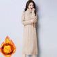 Large Size Plus Velvet Thickened Long Sweater Women Long Dress High Neck Loose Autumn and Winter Sweater Dress