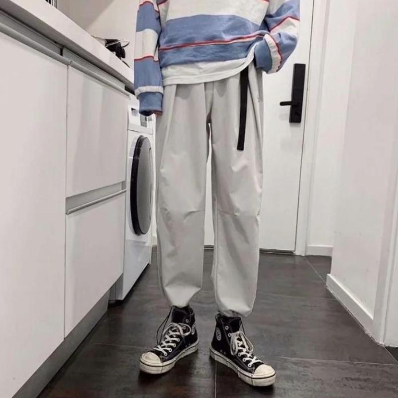 Overalls Women's Loose-fitting Feet Ins Tide Summer Thin Section Handsome Cool Straight Wide-legged Thin Pants Trend