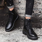 Autumn and Winter Martin Boots Male Retro Black Yinglan Ribbed Boots Waterproof Anti-skid Plus Velvet Leisure Martin Shoes