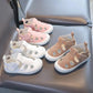 Children's Summer Shoes Anti-slip Soft Sole Princess Flat Shoes Solid Color Hollow Out Casual Cool Shoes
