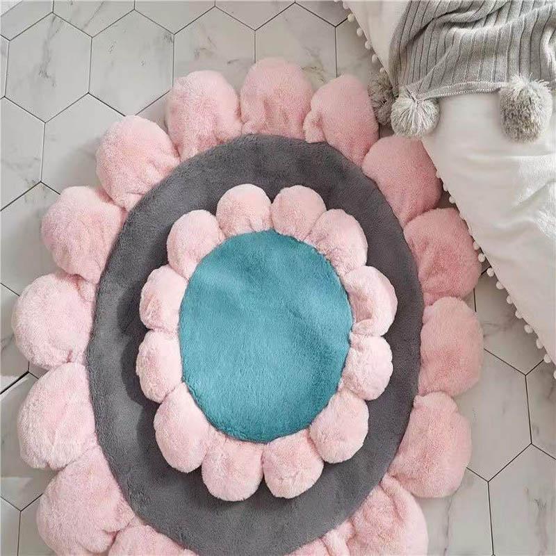 Flower Pet Mat Cat Autumn and Winter Soft Rabbit Fleece Warm Mat Land Pad Pet Sleep Pad