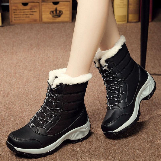 Women Boots Non-slip Waterproof Winter Ankle Snow Boots Women Platform Winter Shoes with Thick Fur Botas Mujer Thigh High Boots