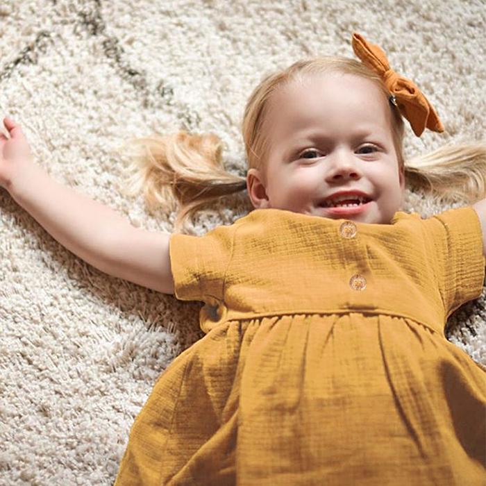 Toddler Kid Baby Girl Summer Dress Ruffles Sleeves Party Children Girls Casual Button Dress Sundress Clothes Pure Color Retro A-line Skirt