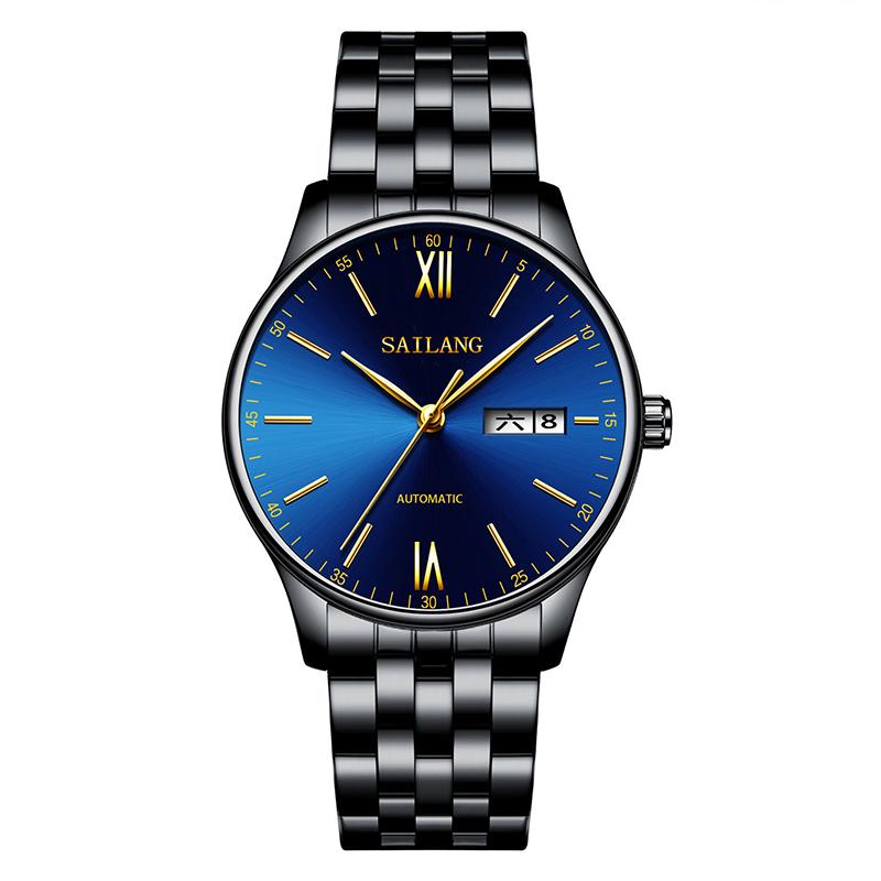Fashion Men Quartz Watch Calendar Watch Roman Digital Stainless Steel Business Watch Simple Fashion