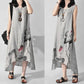 Women's Clothing Summer Damen Rmellos Asymmetrisch Lange Maxikleid A-Line Partykleid Oversized Dress
