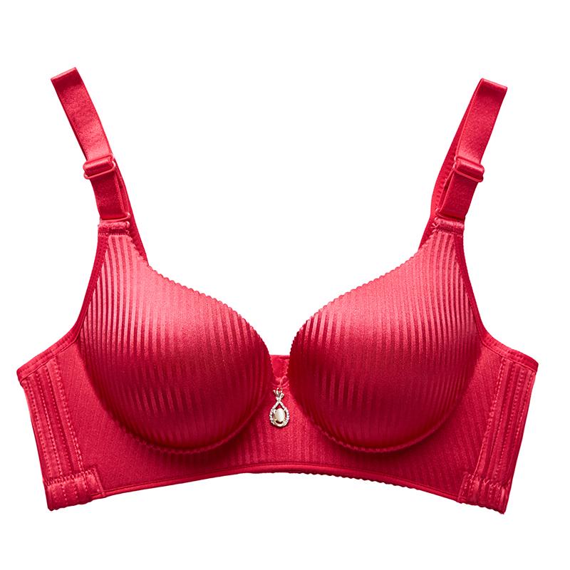 Large Size Bra Thin Cotton Breathable Comfort Underwear Gathered Adjustment Sexy Bras