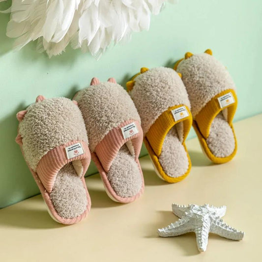 Autumn and Winter Warm Cotton Slippers with A Full Sense of Design Flat Shoes Indoor and Outdoor Non-slip Casual Slippers Light Soft Shoes