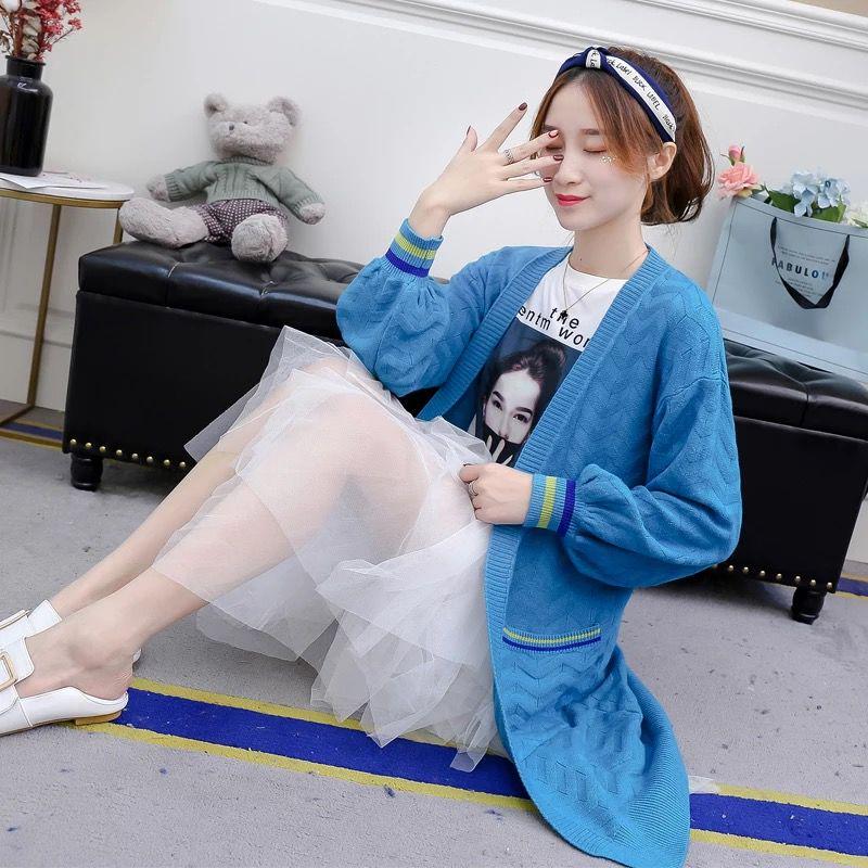 Long Sweater Cardigan Women's Jacket Outer Loose Sweaters All-match Sweaters Women's Fashion