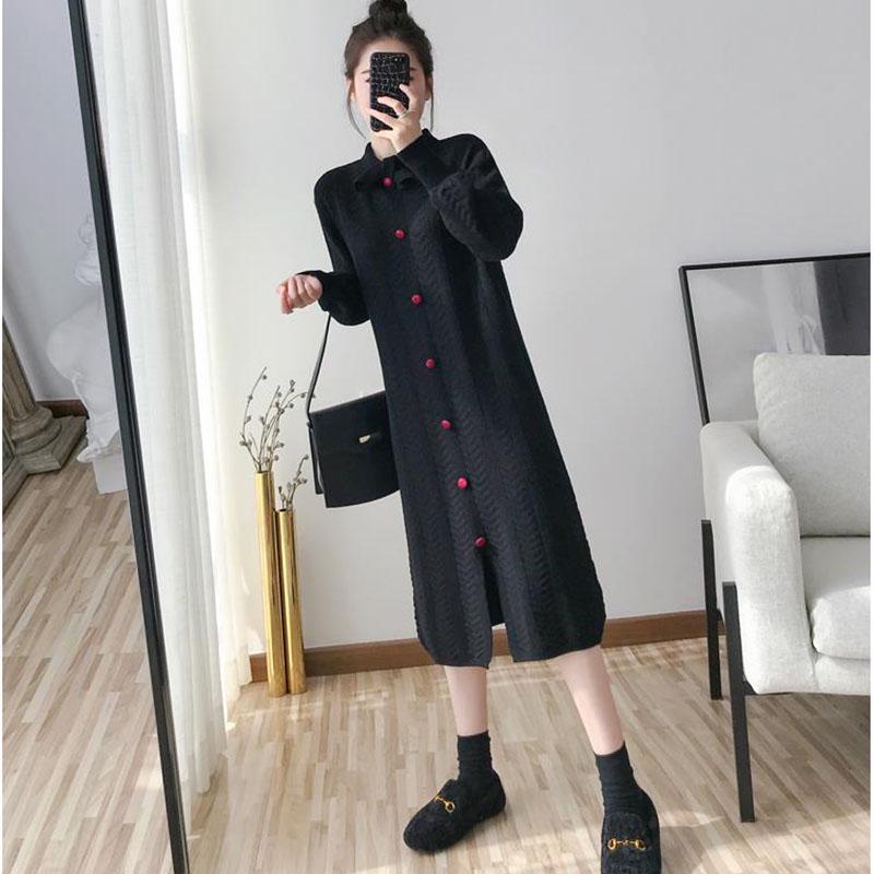 Autumn and Winter Loose Blouse Fashion Simple Jacket Young Women Sweater Dress