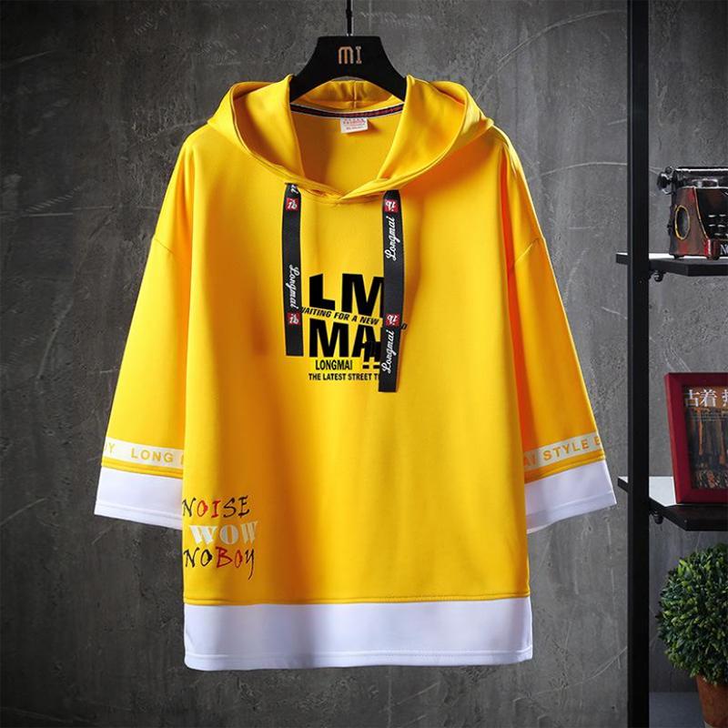 Men's Fashion Sweater Men's Spring Korean Fashion Loose Half-sleeved Sweatshirts