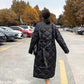 Down Padded Jacket Women's Winter Korean Style Temperament Was Thin Stand-up Collar Mid-length Over-the-knee Coat Thick Padded Jacket