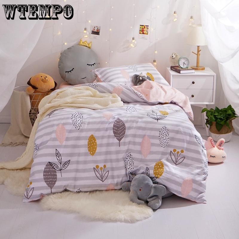 Bed Flat Sheet 100% Cotton Bedding Set Duvet Cover Pillowcase Quilt Cover Bedclothes