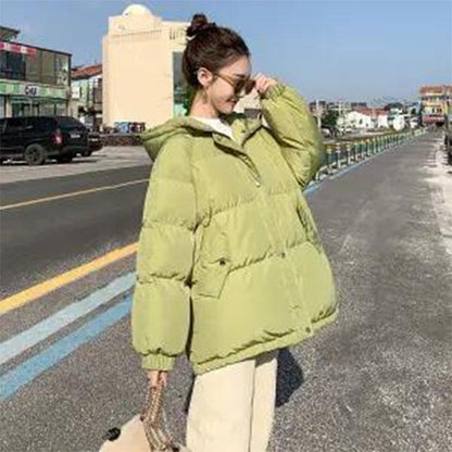 Winter Solid Color Down Padded Jacket, Short Student Padded Jacket, All-match Bread Jacket