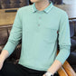 Men's Long Sleeve T-Shirt Lapel Cotton POLO Shirt High Quality Casual Youth Solid Color Top Business Sports Shirt