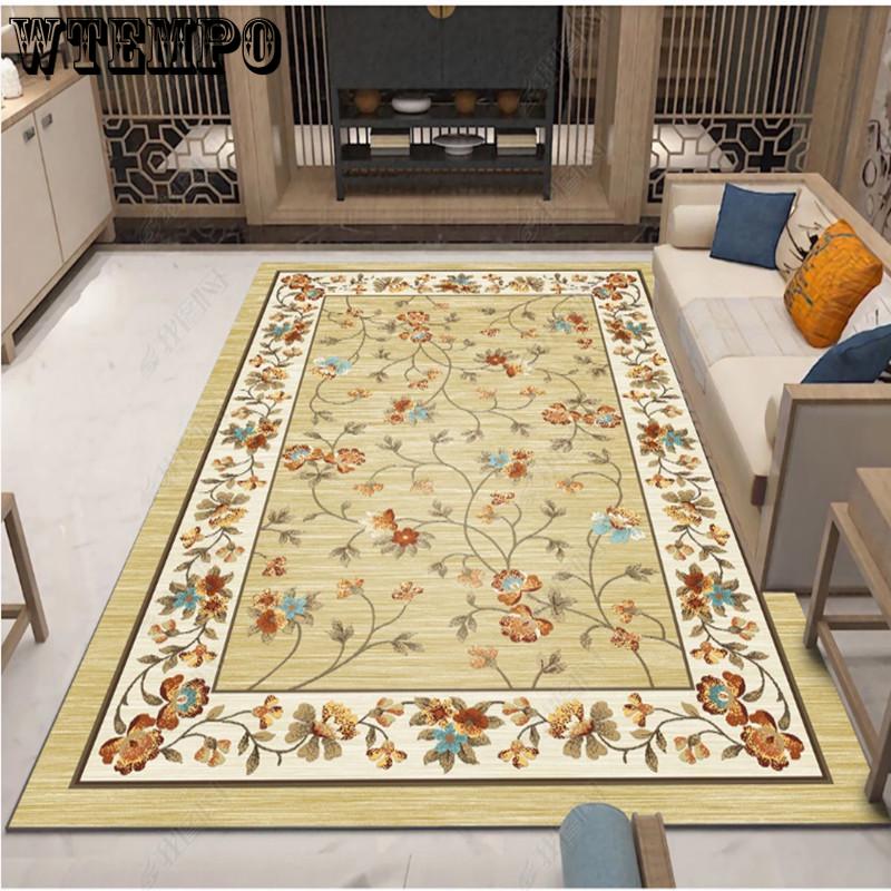 3D Printed Retro European Style Carpets Living Room Bedroom Study Bedside Carpet Decor Model Rugs