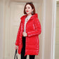 Glossy Down Padded Jacket Women's Winter Mid-length Padded Coat, Wash-free Thick Coat Padded Jacket