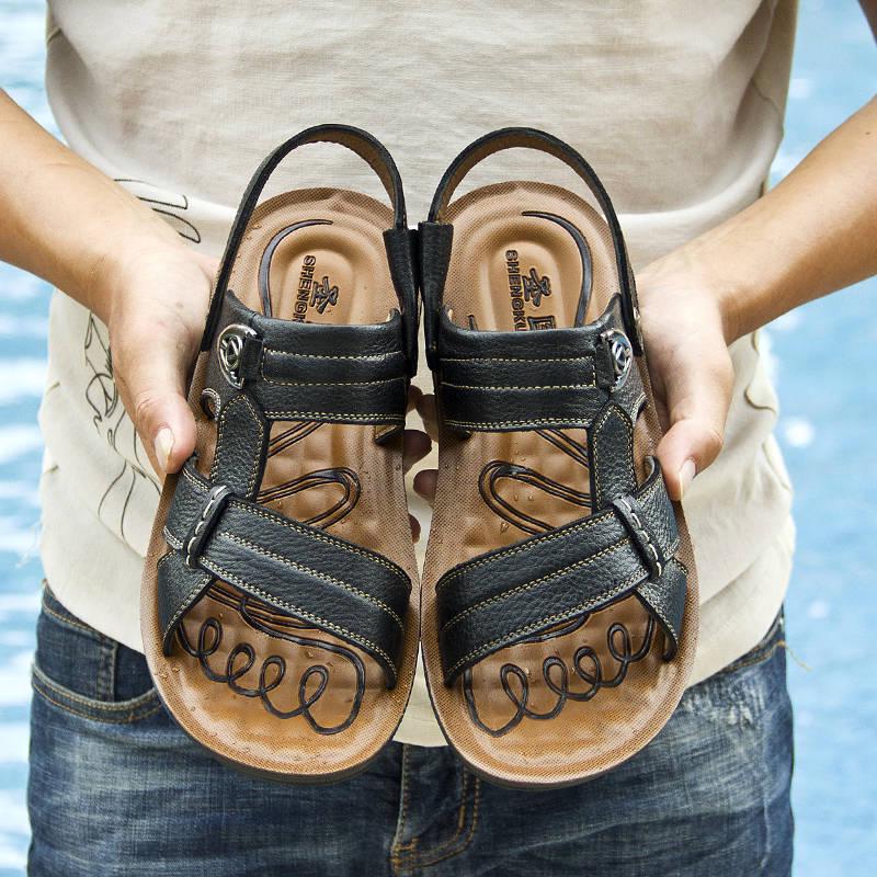 Outdoor Men's Beach Shoes Sandals Men's Fashion Casual Shoes Summer Breathable Non-slip Flip Flop