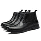 Martin Boots Men's Real Cowhide Mid-cut Boots Men's Casual Shoes Business Shoes Men's Boots Black Shoes Plush Shoes
