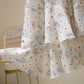 Printed Pattern Half-length Skirt Summer Floral Irregular Ruffled Wild A-line Super Fairy Cake Skirt Female Cute Skirt Fabric Light and Breathable