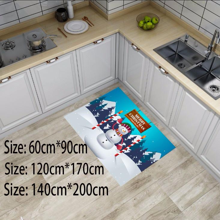 Santa Claus pattern carpet Living Room Bedroom Bathroom Christmas Decor Rug 3D printing Cartoon