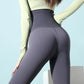 Autumn and Winter Plus Velvet Shark Skin Yoggjong Women Wear Buckle Fitness Abdomen High Waist Sports Peach Hips Bottom Barbise Pants