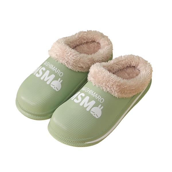 Autumn and Winter Youth Cotton Slippers Indoor Non-slip Soft-soled Shoes Warm Simple Plush Cotton Shoes