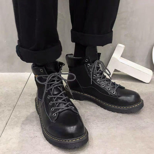 Autumn and Winter Martin Boots Men's Outdoor Casual Sports Boots Leather Snow Boots