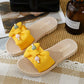 Slippers Women's Summer Outing Wear Bowknot Flip-Flops Tendon Flat-Bottom Soft Non-slip Home Pregnant Women Beach Slipper